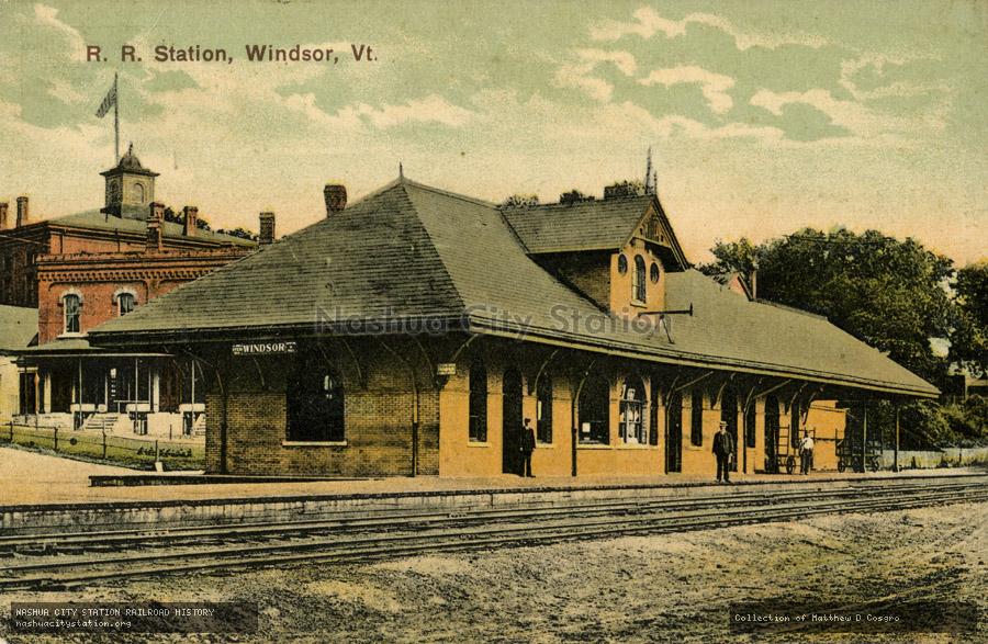 Postcard: Railroad Station, Windsor, Vermont
